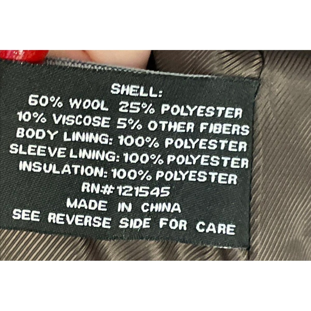 London Fog Mens 2XT Brown Wool Blend Button Front Car Coat‎ Jacket Big and Tall - Picture 5 of 5